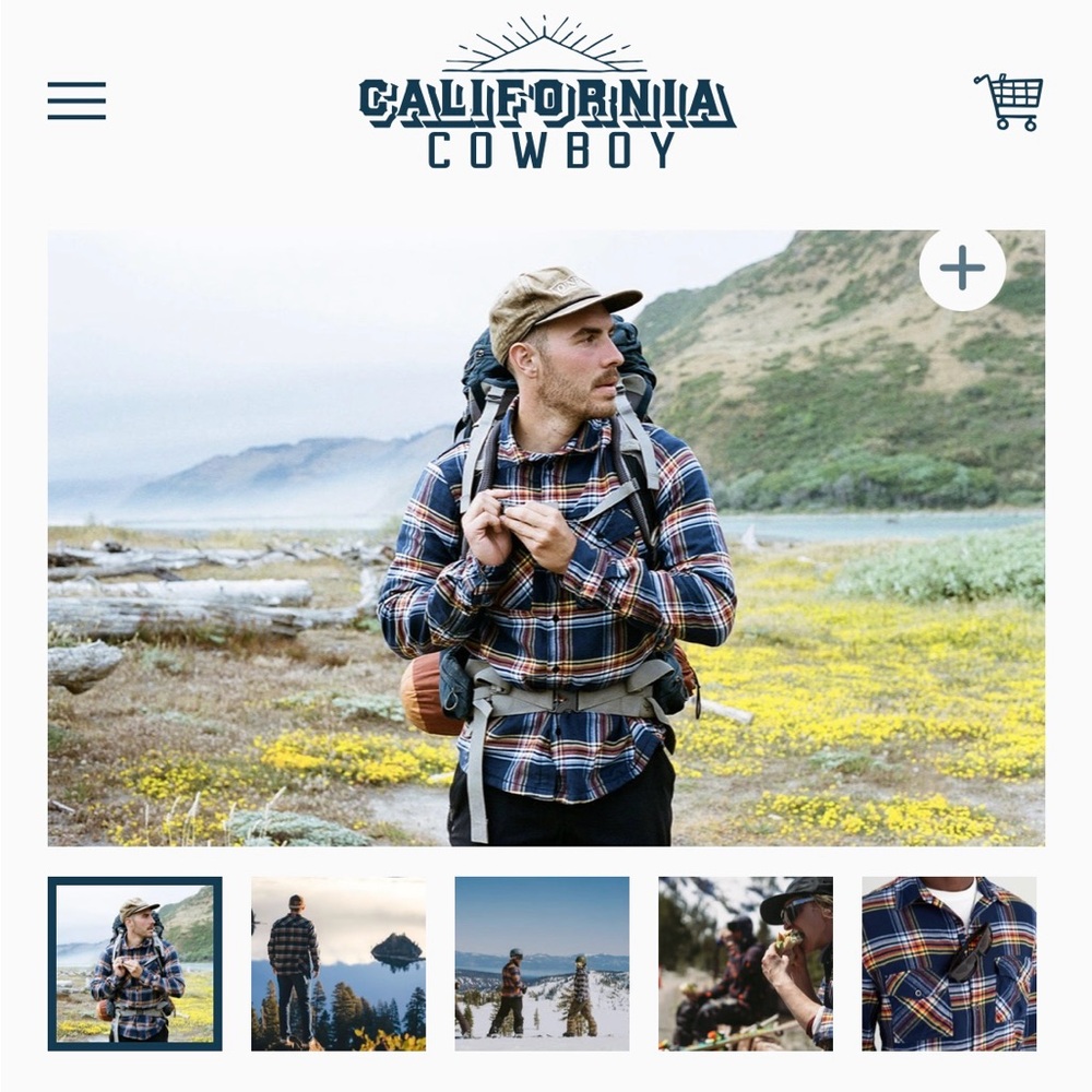 NWOT Men’s Luxury Flannel California Cowboy Shirt, originally $168